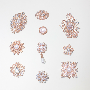 rose gold with pearls bulk rhinestones embellishments