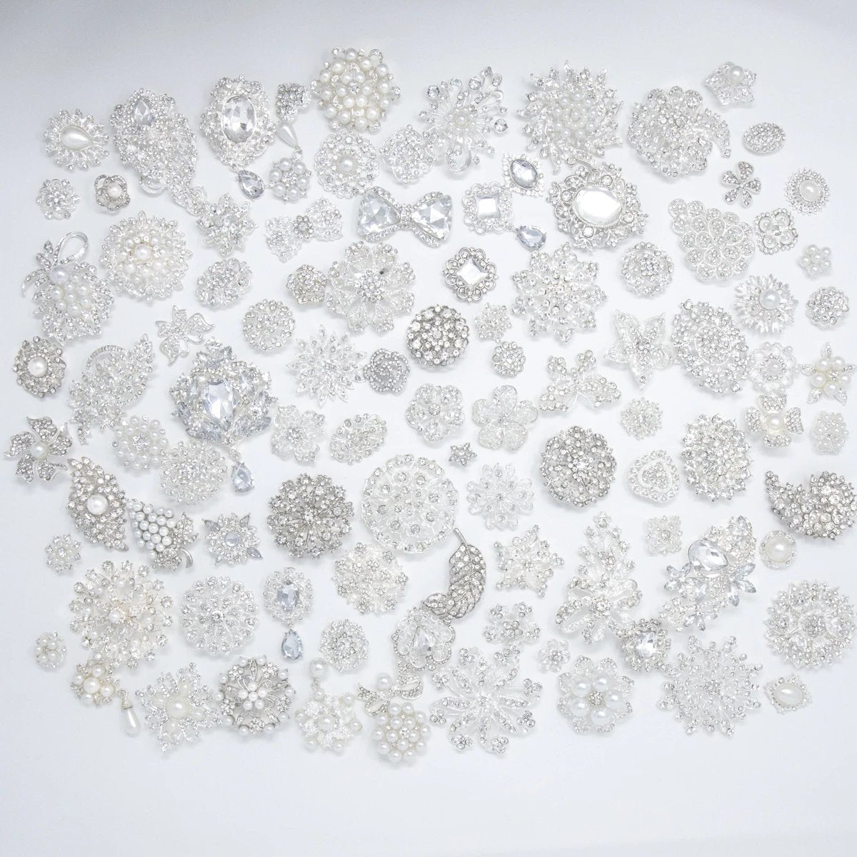 Rhinestones and pearls in clearance bulk