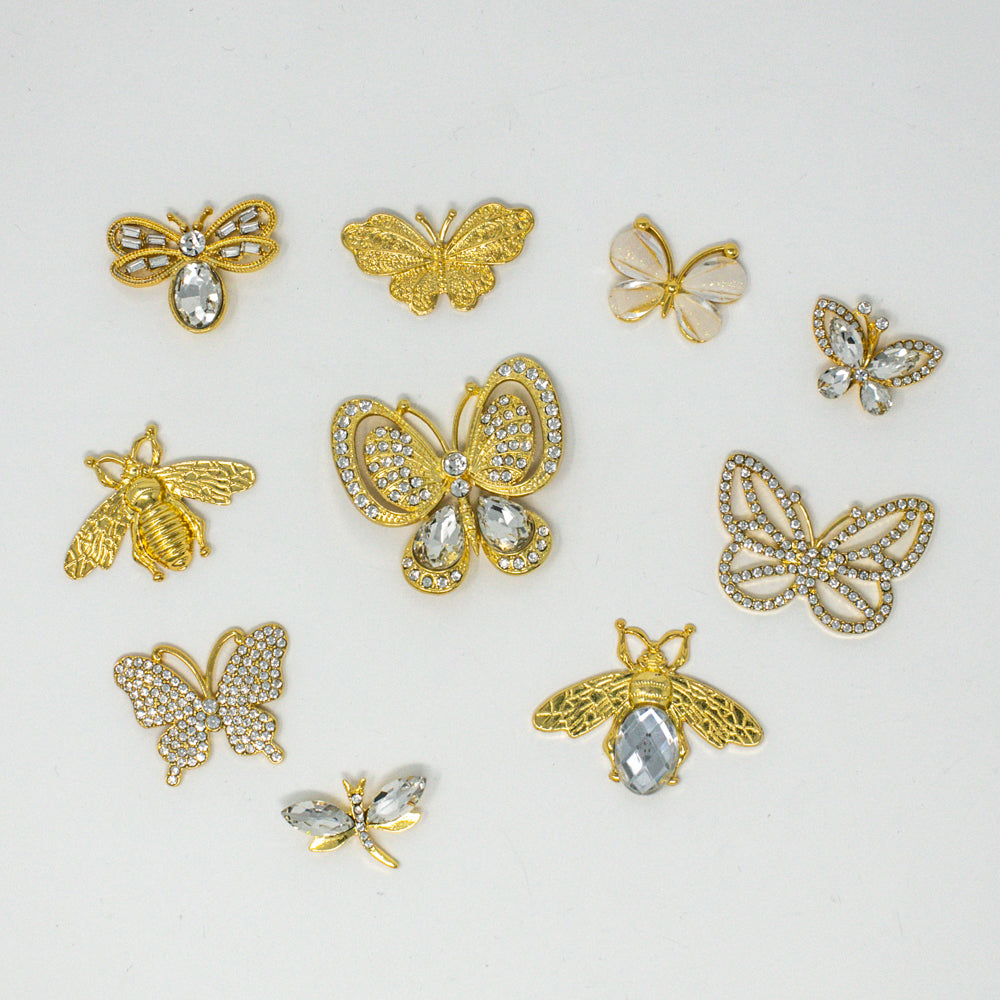 Gold Butterflies and Friends Pack 2