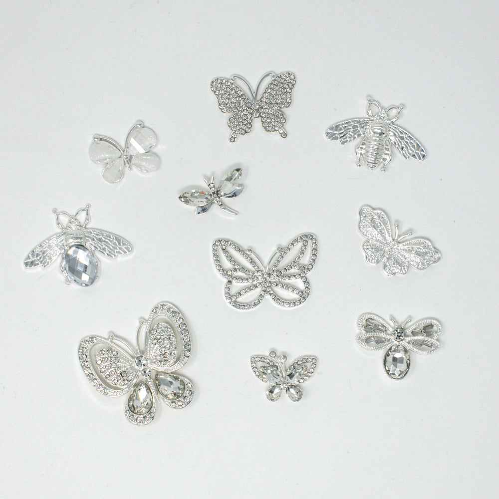 Silver Butterflies and Friends Pack 2