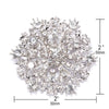 silver antique rhinestone brooch