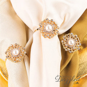 Flower Napkin Ring Gold