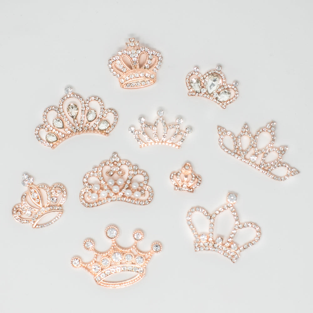 Rose Gold Rhinestone Wedding Embellishments - Totally Dazzled