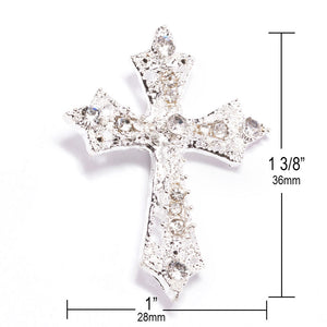 Rhinestone Cross Buckle for Invitations Measurements