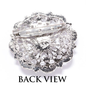 Wholesale Diamante Wedding Brooches Back View