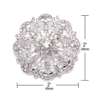 Wholesale Diamante Wedding Brooches Measurements