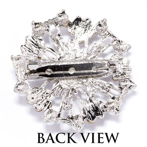 Silver Rhinestone Brooches