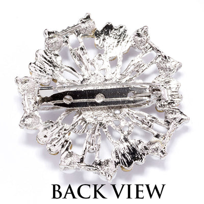 Silver Rhinestone Brooches