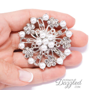 Wholesale Rhinestone Brooches Pearls