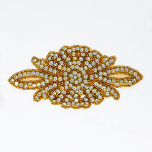 gold wholesale appliques and embellishments for dresses bridal dance costumes 