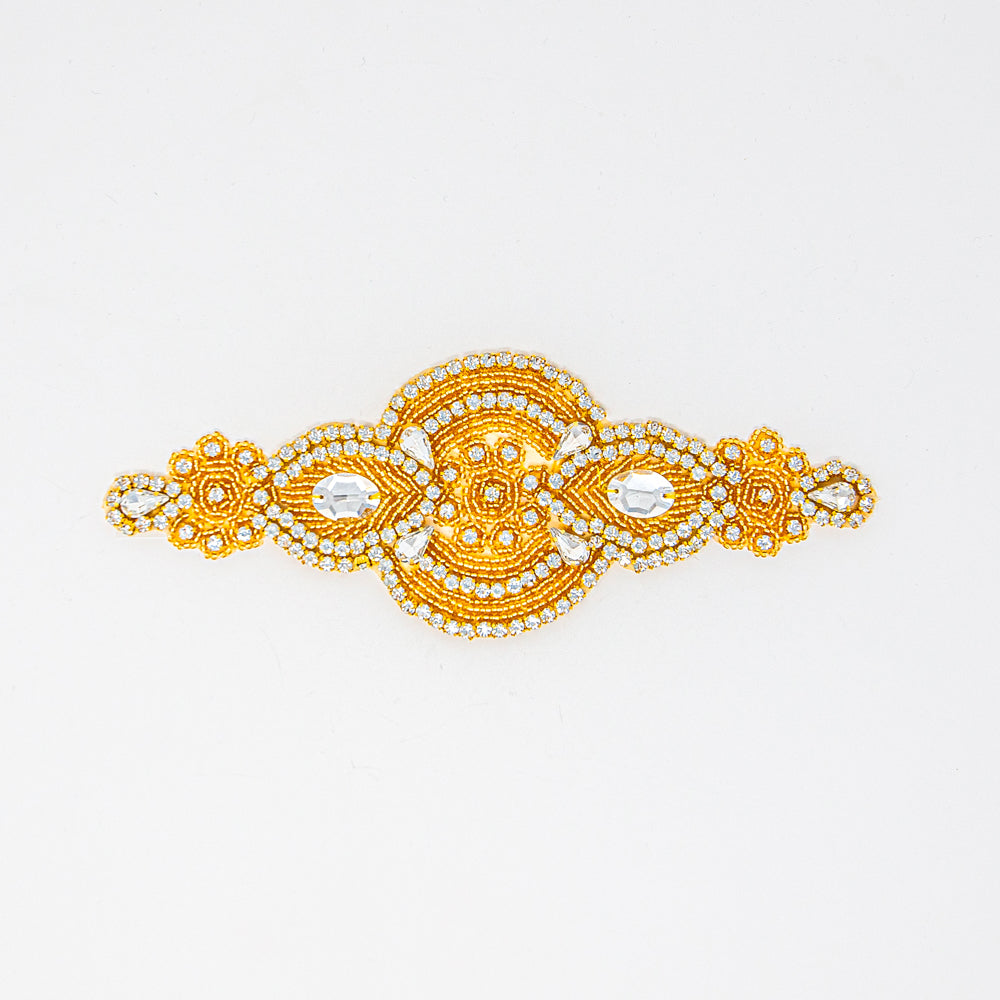 gold wholesale crystal appliques for dresses bridal dance costumes