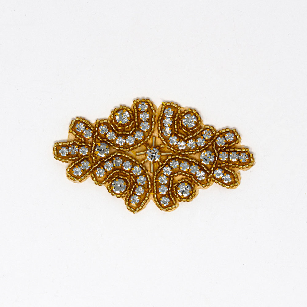 Small Gold Wholesale Rhinestone Applique For Shoes Dresses Bridal