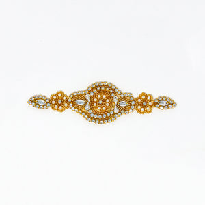 large gold wholesale rhinestone appliques for dresses and weddings bridal dance costumes