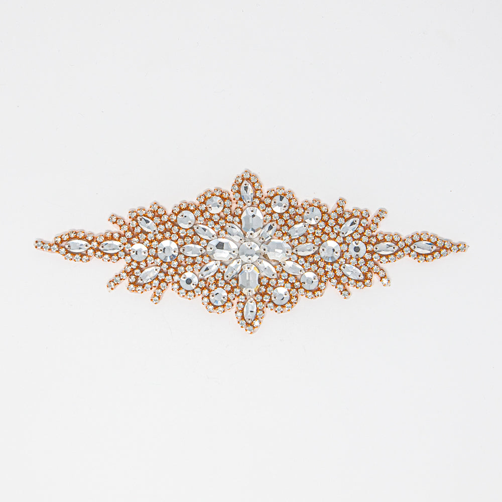 Rose Gold Rhinestone Applique | Tiffany