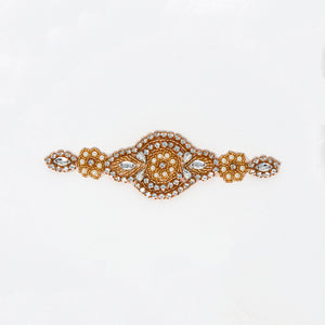 large rose gold wholesale rhinestone appliques for dresses and weddings bridal dance costumes