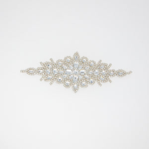large silver rhinestone appliques wholesale for dresses bridal dance costumes