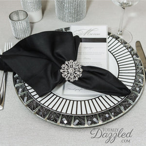 Silver Rhinestone Napkin Ring Wedding