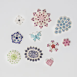 Colorful Stone Brooches Mixed Colors Rainbow Pack Bulk