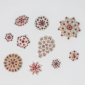 Red Stone Brooches Bulk
