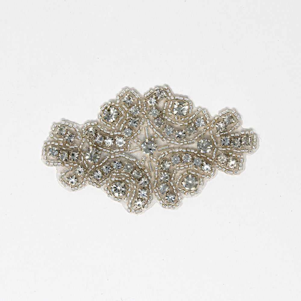 Small Silver Wholesale rhinestone Applique for Shoes Dresses Bridal
