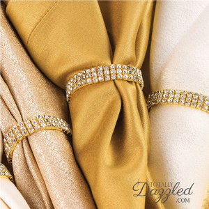 Gold Rhinestone Wedding Napkin Ring