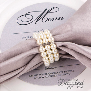 Pearl Wedding Napkin Ring Wedding