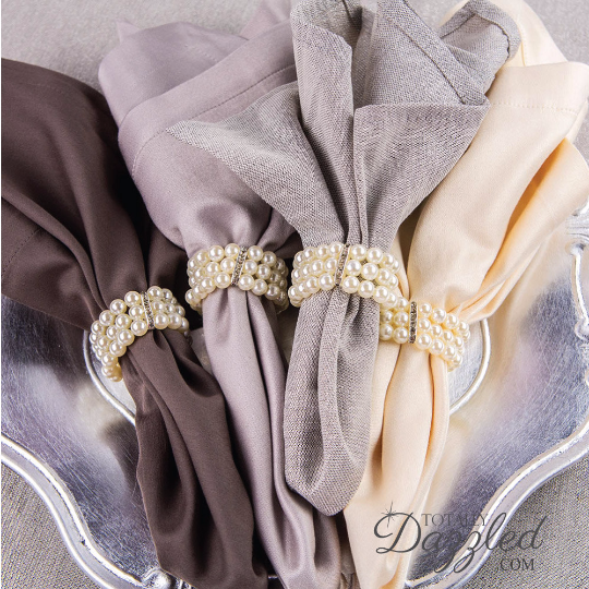 Pearl napkin rings clearance