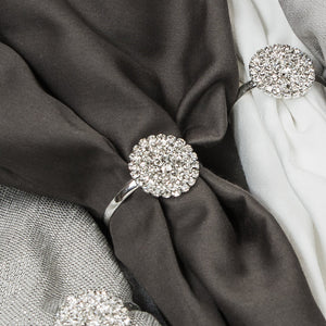 Floral Rhinestone Napkin Ring