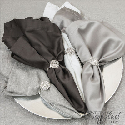 Floral Rhinestone Napkin Ring Bulk