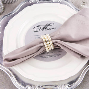 Pearl Wedding Napkin Rings