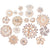 10 pack gold brooches and pins