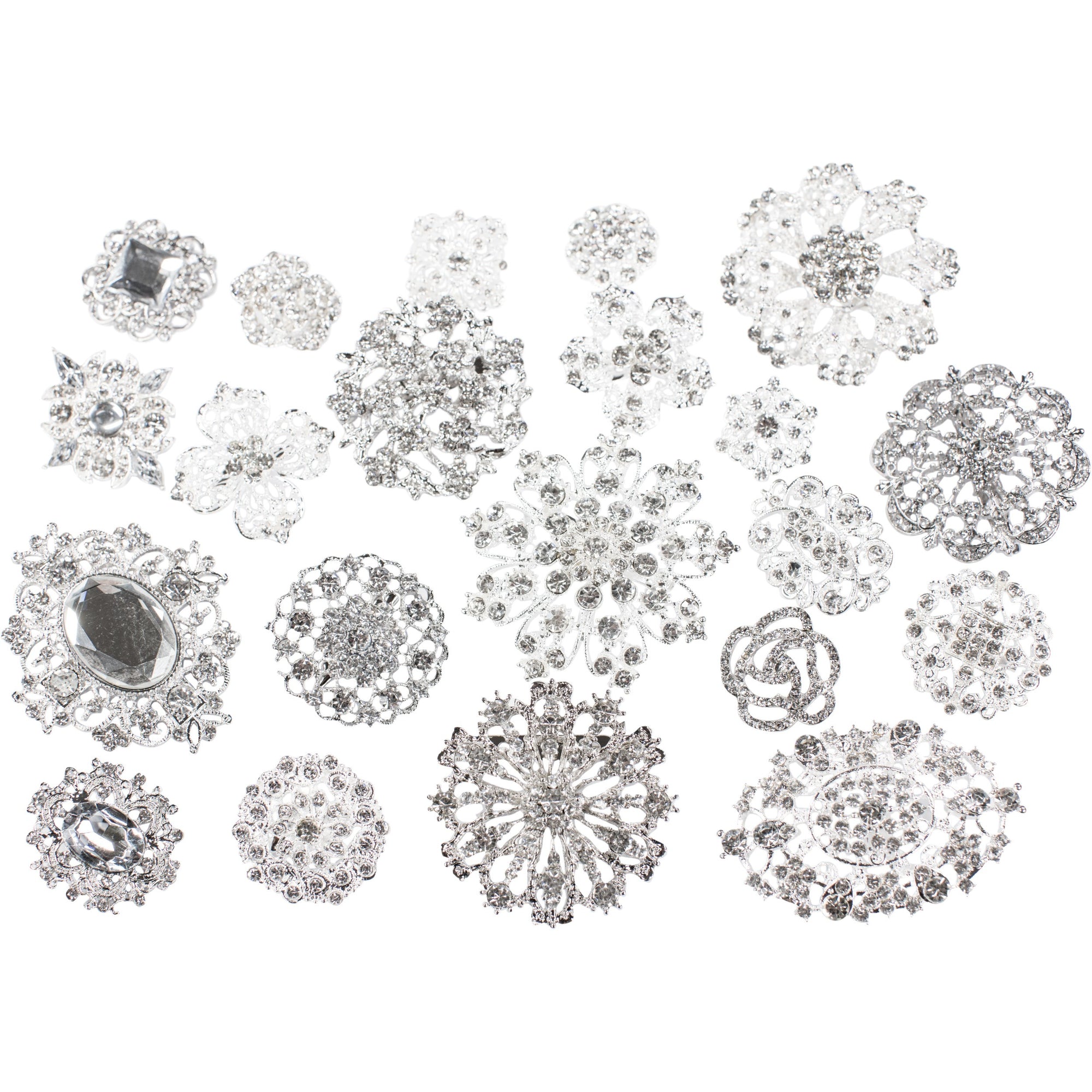 Bulk Silver Rhinestones Embellishments