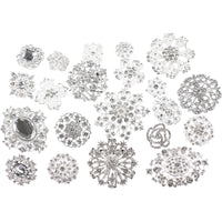 Bulk Silver Clear Rhinestones Embellishments | Save up to 50% - Totally ...