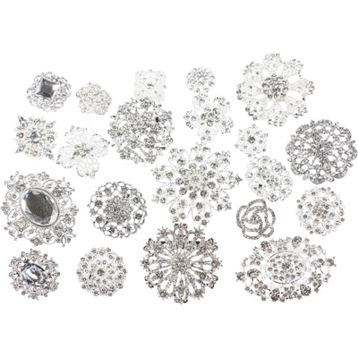 Bulk Silver Rhinestones Embellishments