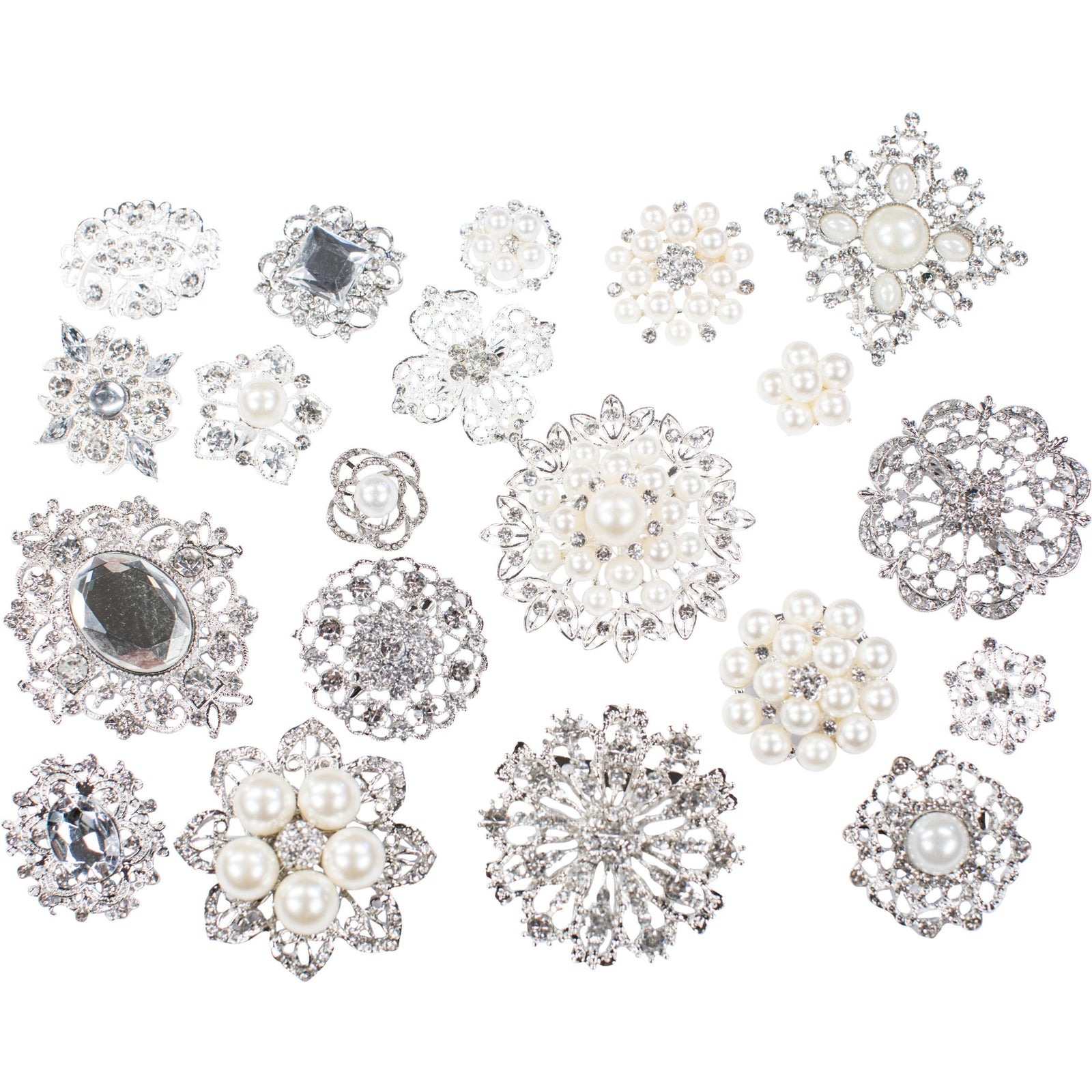  silver bulk rhinestone embellishments
