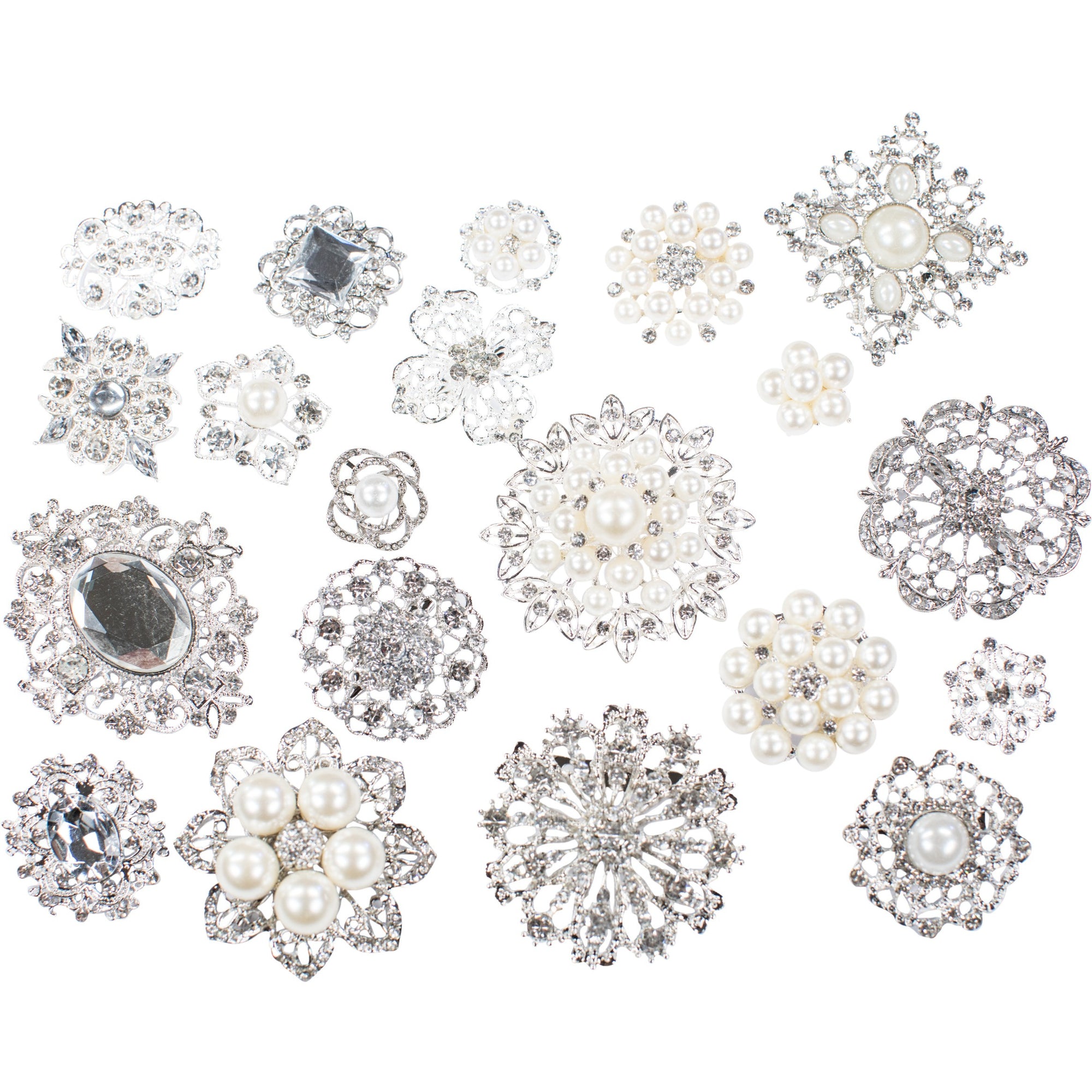  silver bulk rhinestone embellishments