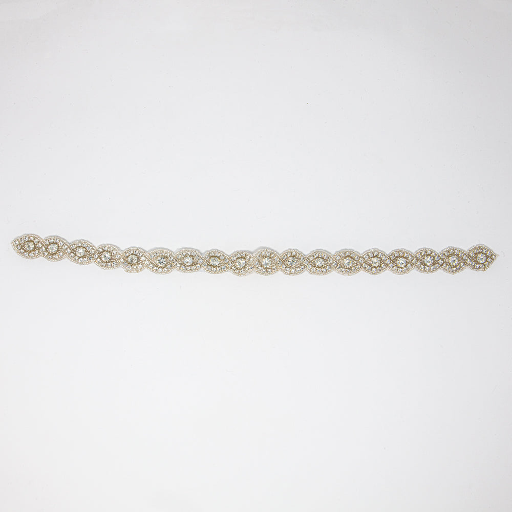 wholesale bridal rhinestone appliques silver iron on for dresses and dance costumes
