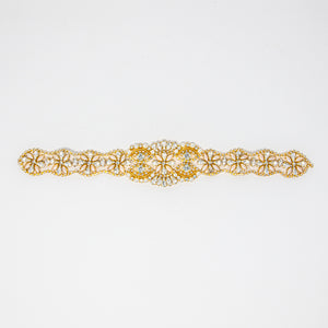 wholesale gold rhinestone iron on appliques for wedding dresses bridal dance costumes