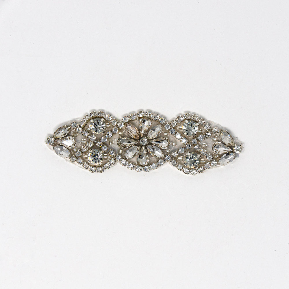 Wholesale Rhinestone Applique for Shoes Silver Dresses Bridal Dance Costumes