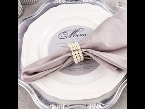 Pearl Wedding Napkin Ring 10 Pack