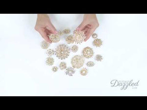 Rose Gold Rhinestones with Pearls  Bulk Rhinestone Embellishments  (10-150pcs/pkg) - Totally Dazzled