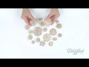 Bulk Rhinestone Embellishments Gold with Pearls | Deal of the Month!
